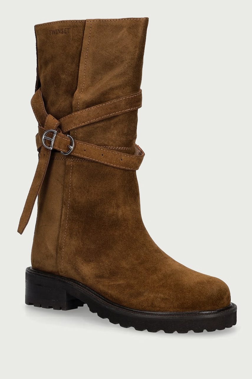 Twinset  botine pentru femei din piele intoarsa