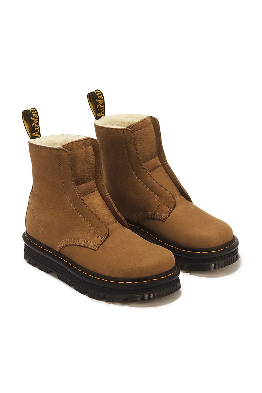 Dr. Martens  боти с платформа дамски от набук ZebZag Laceless WL