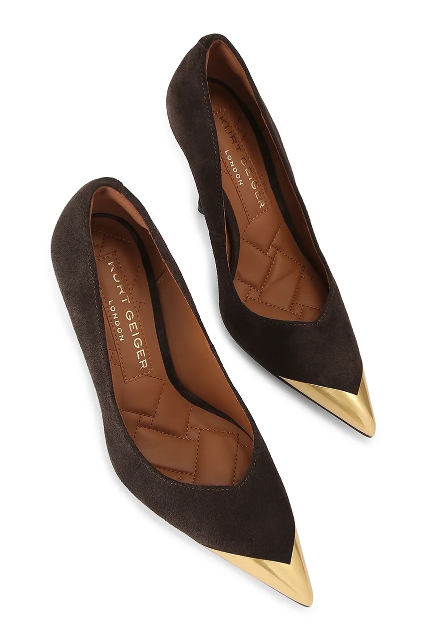 Kurt Geiger London  обувки с ток от велур Regent Point Court