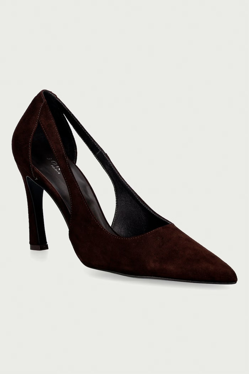 Jonak pantofi cu toc stiletto din piele întoarsă DEDGAR VELOURS