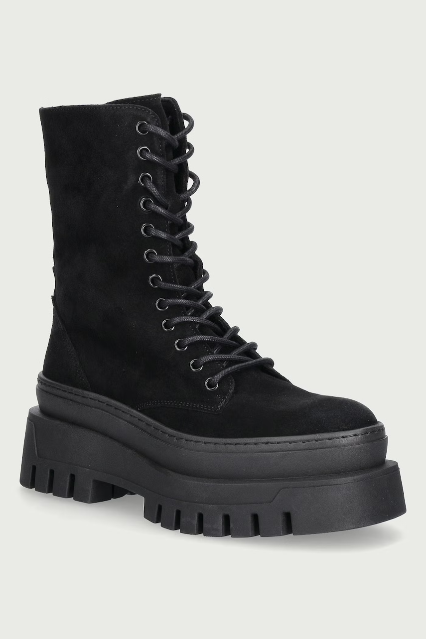 Steve Madden bocanci cu platformă pentru femei din piele întoarsă Coast Steve Madden bocanci cu platformă pentru femei din piele întoarsă Coast