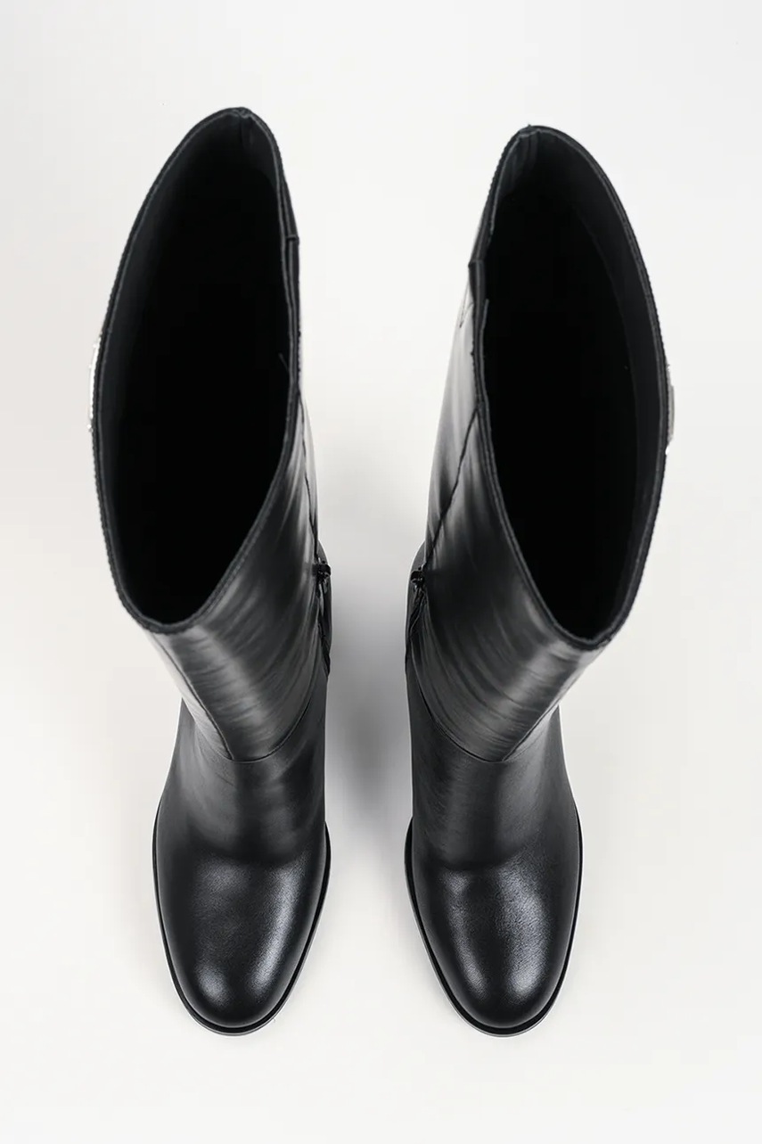 Karl Lagerfeld Karl Lagerfeld μπότες block heel Γυναικείες δερμάτινες Kinga - 4