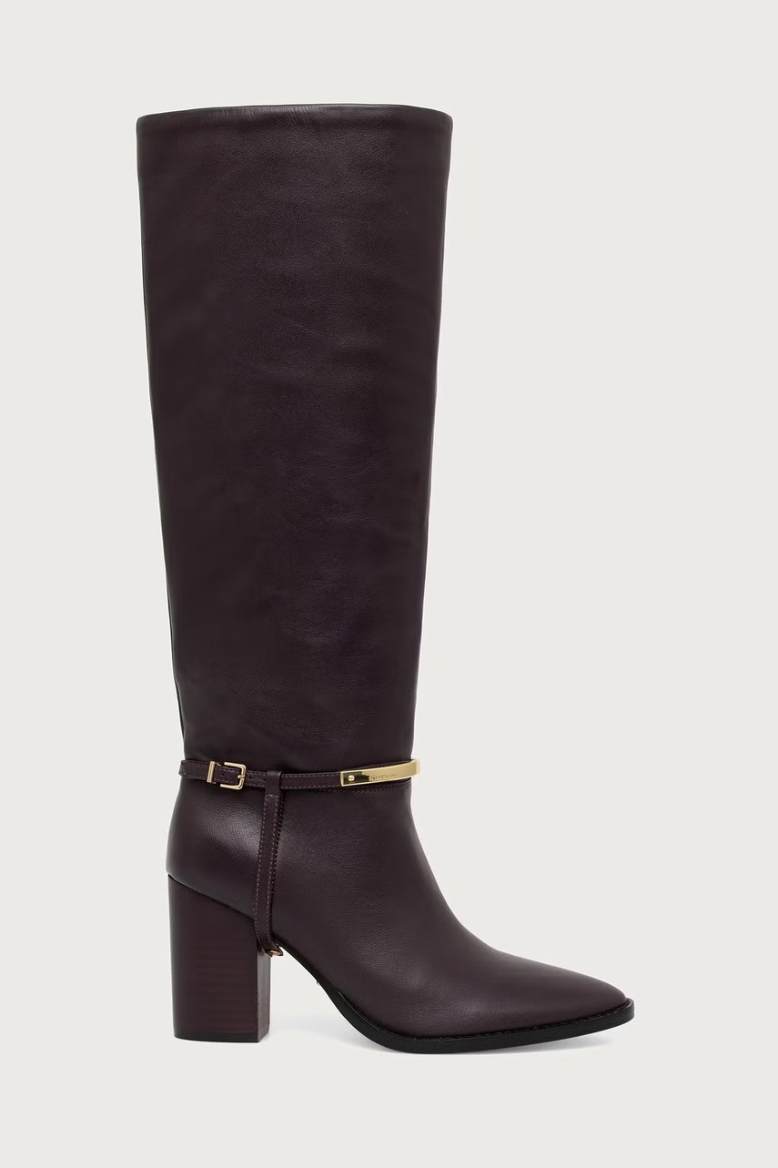 Marciano by Guess μπότες block heel γυναικείες δερμάτινες