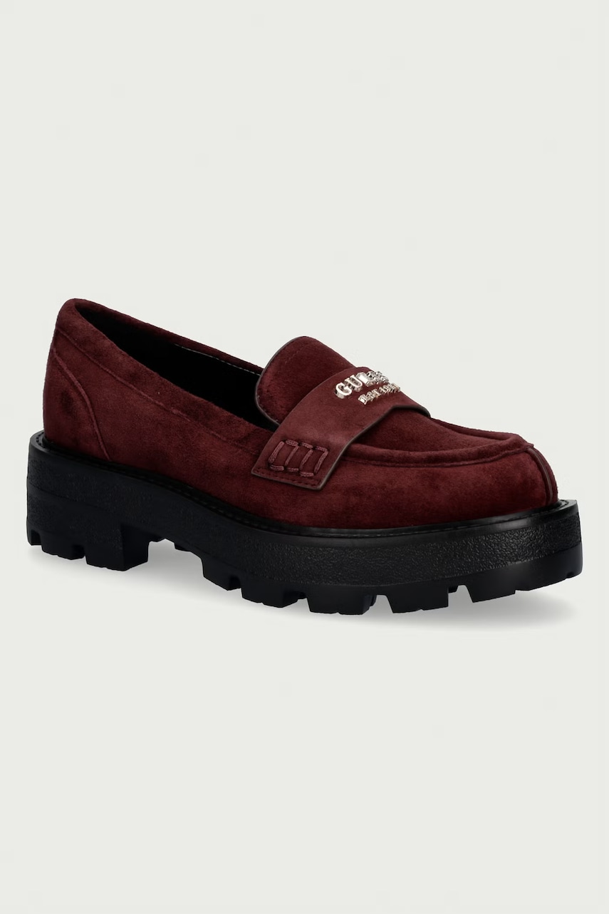 Guess  mocasini pentru femei din piele întoarsă YAMINA