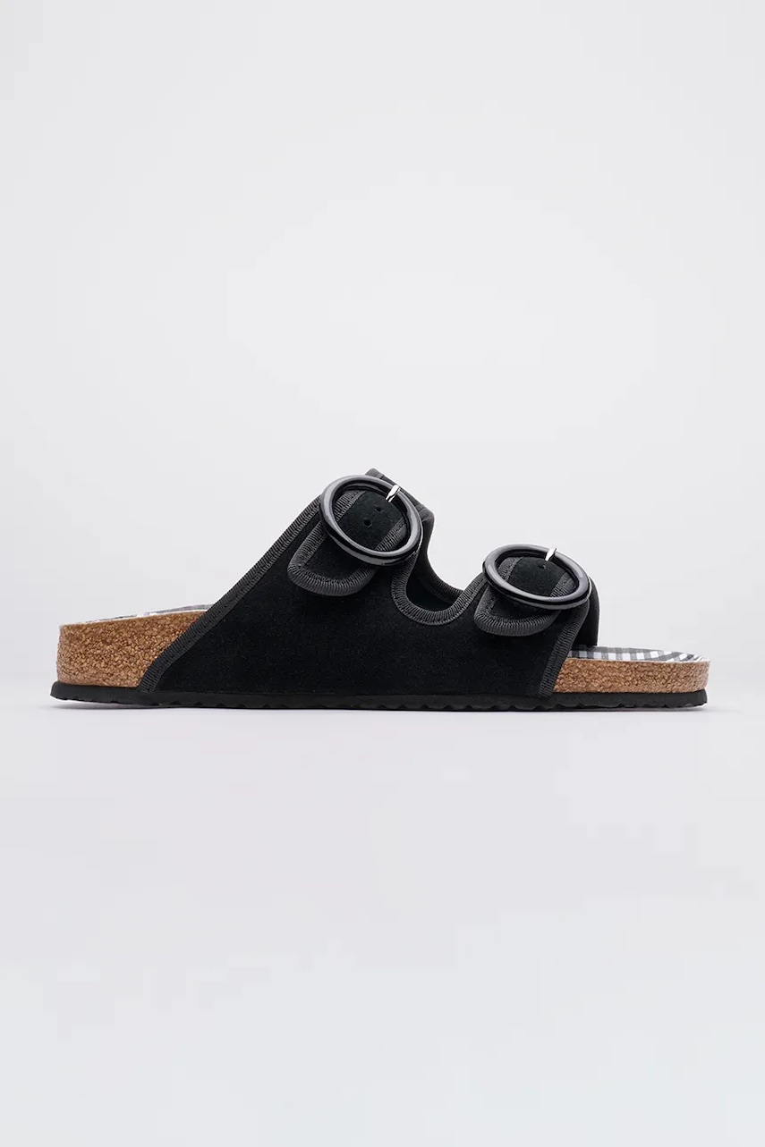 Birkenstock 1774 x Repetto Arizona Round Buckle NL klapki damskie zamszowe