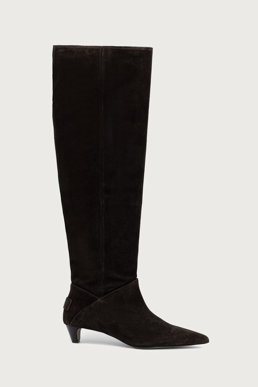 AllSaints  ботуши под коляното дамски от велур Ortega Suede Boot