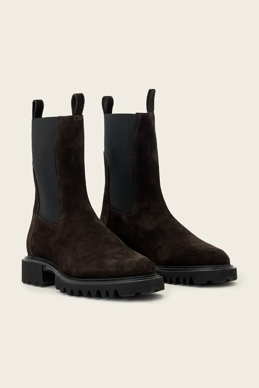 AllSaints μποτάκια Γυναικεία σουέτ Hallie Suede Boot