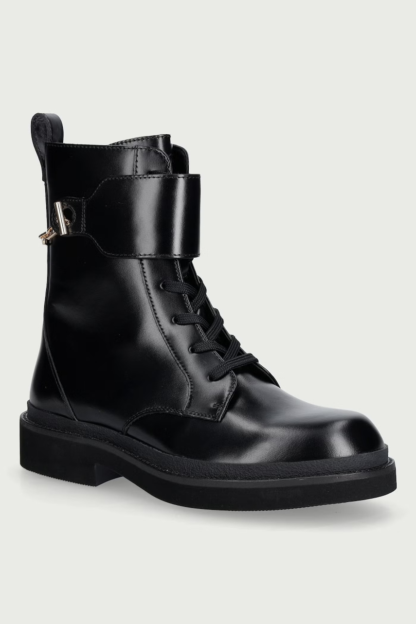 BOSS botine pentru femei din piele Eleri