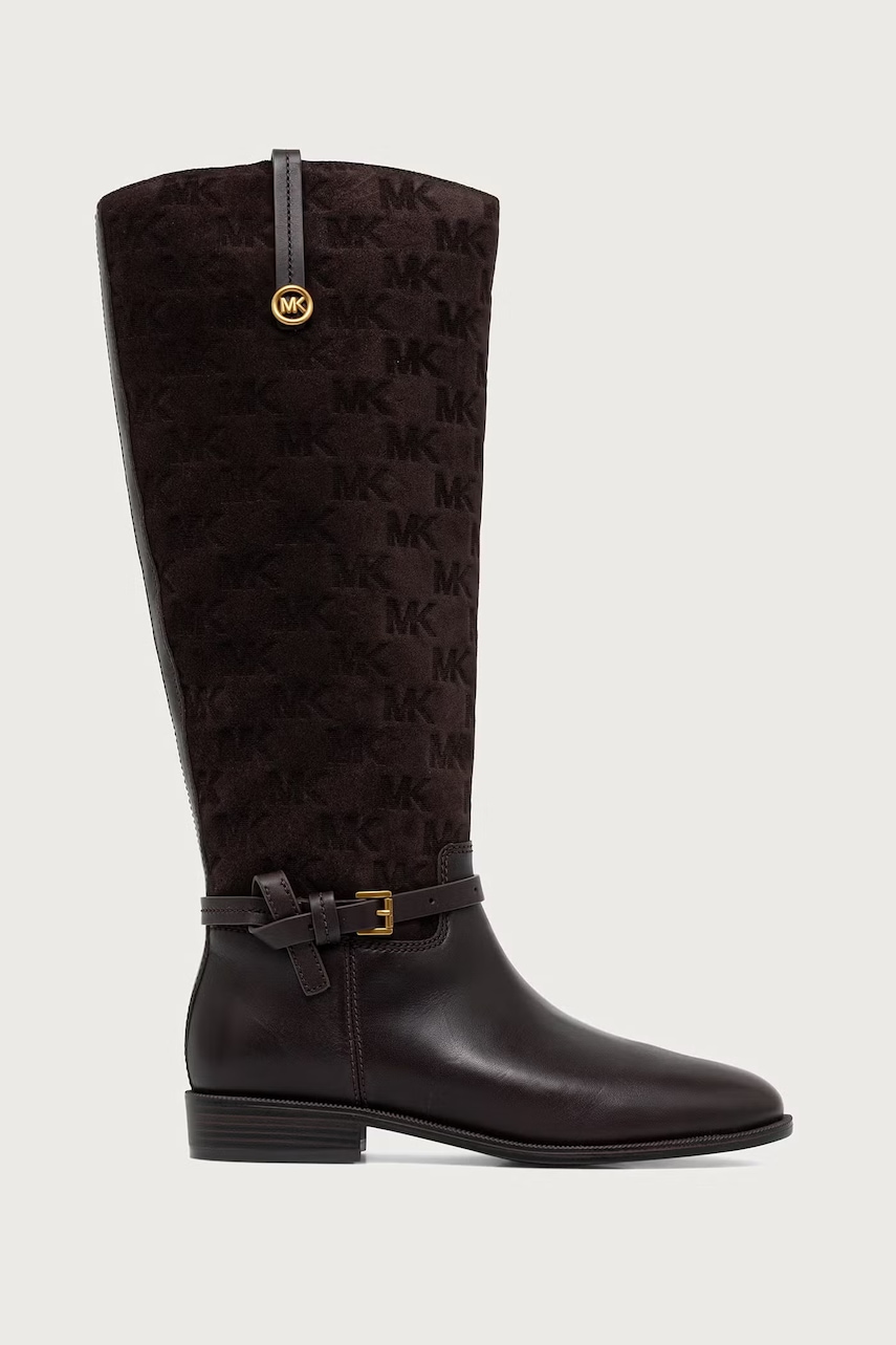 MICHAEL Michael Kors μπότες Γυναικείες δερμάτινες Beverly Flat Boot