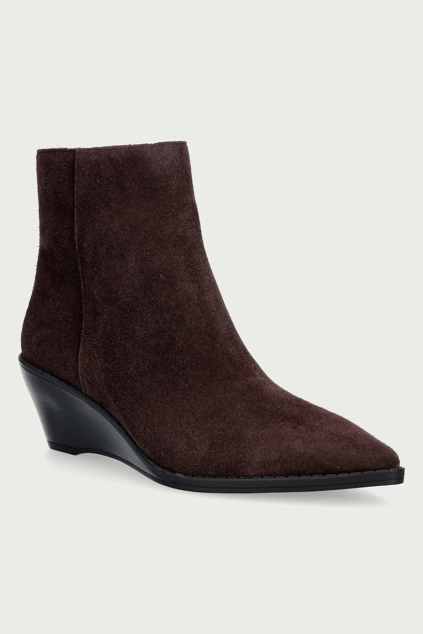 MICHAEL Michael Kors botine wedges pentru femei din piele întoarsă Austin Wedge Bootie
