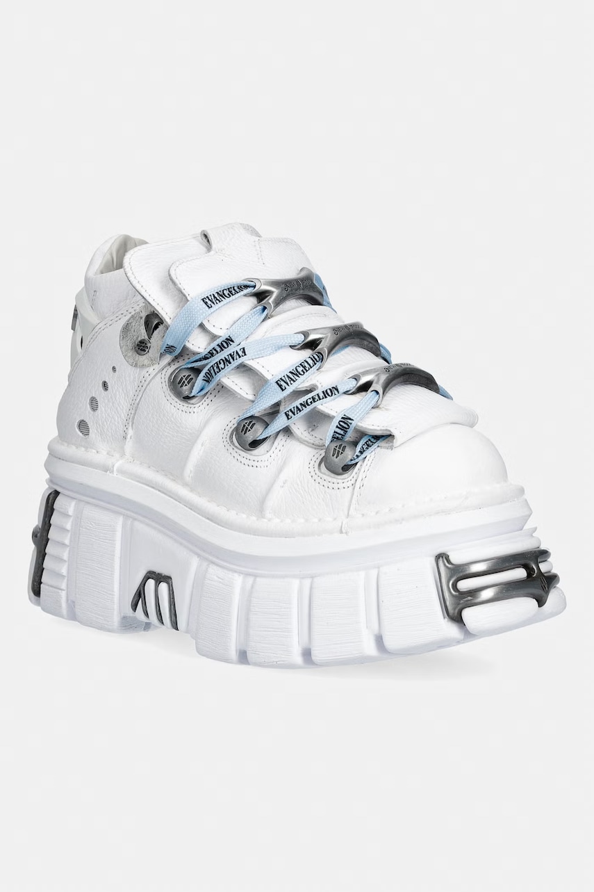 New Rock NAPA BLANCA + IMPERFECT TOWER BLANCO TORNILLOS buty damskie skórzane