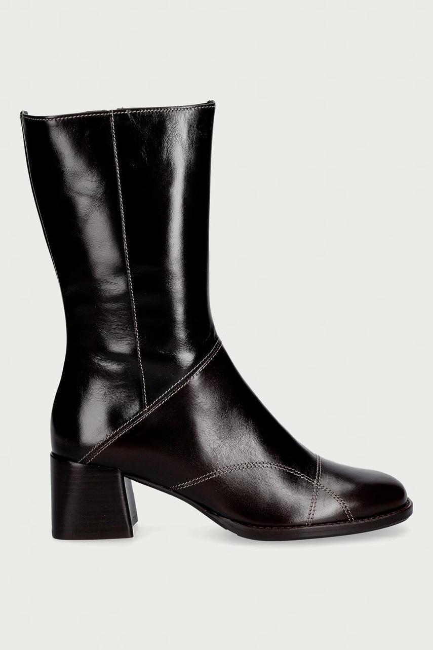 Billi Bi μπότες Γυναικεία δερμάτινες Espresso calf /brown heel 86