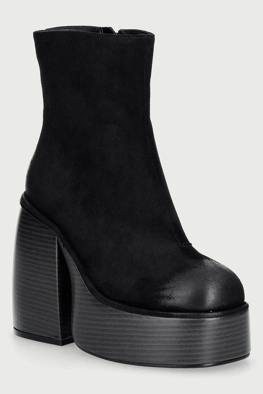 Buffalo μποτάκια block heel Γυναικεία Heart Bootie Stack