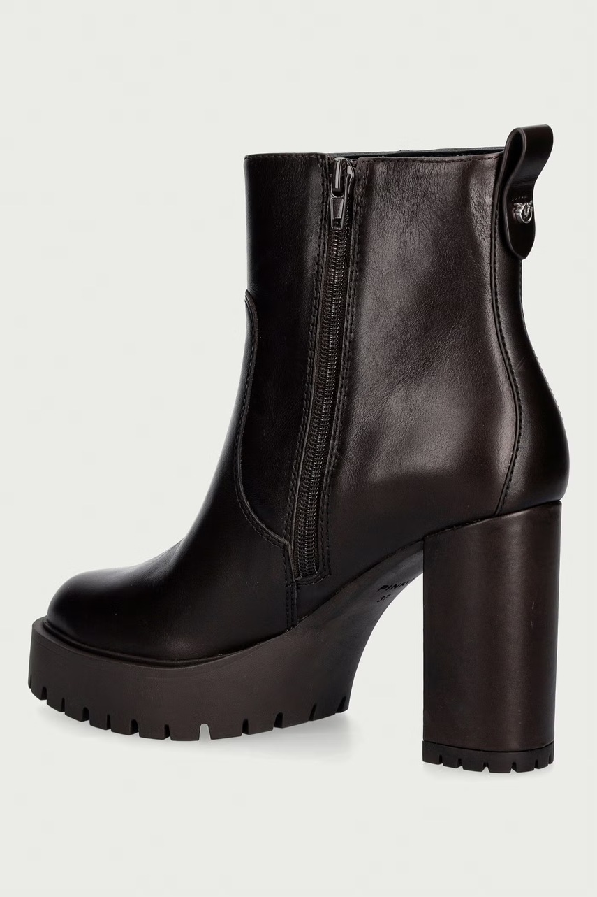 Pinko Pinko μποτάκια block heel γυναικεία δερμάτινα Clara 01 - 3