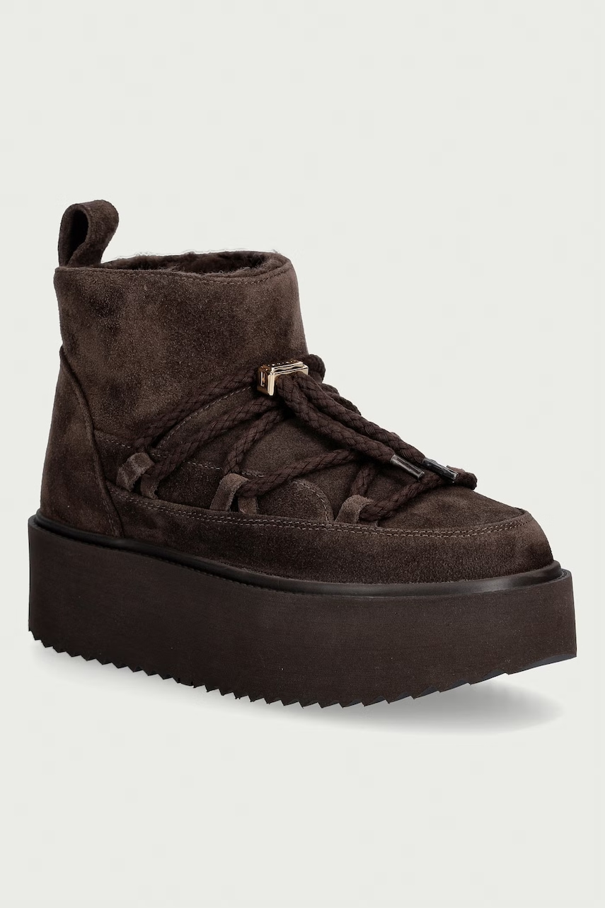Inuikii Classic Low Platform śniegowce damskie zamszowe