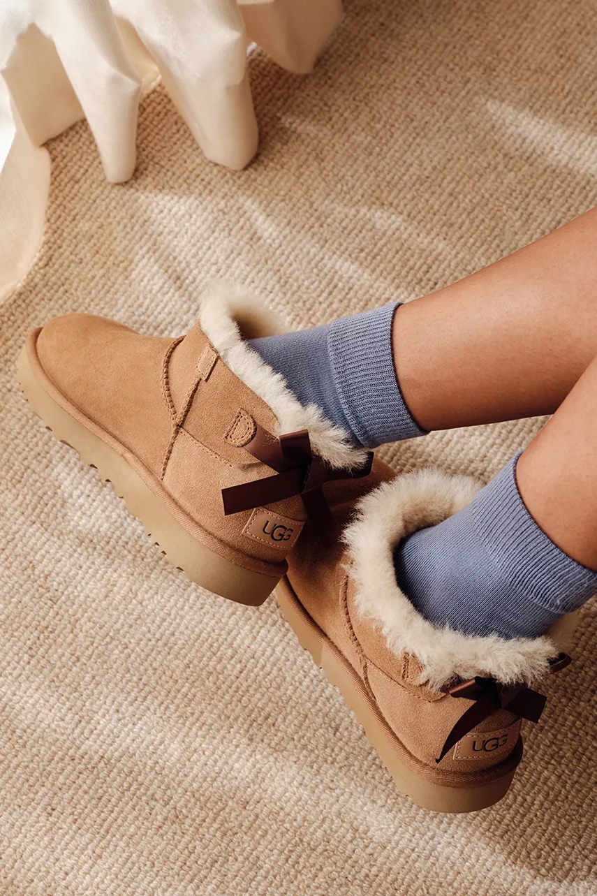 UGG UGG W Ultra Mini Bailey Bow μπότες χιονιού γυναικείες σουέτ - 7