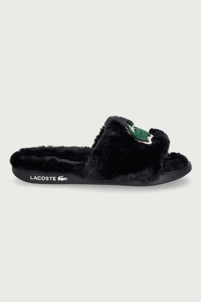 Lacoste σαγιονάρες Γυναικείες με βελούδινη επένδυση Serve Slide Dualiste Slides