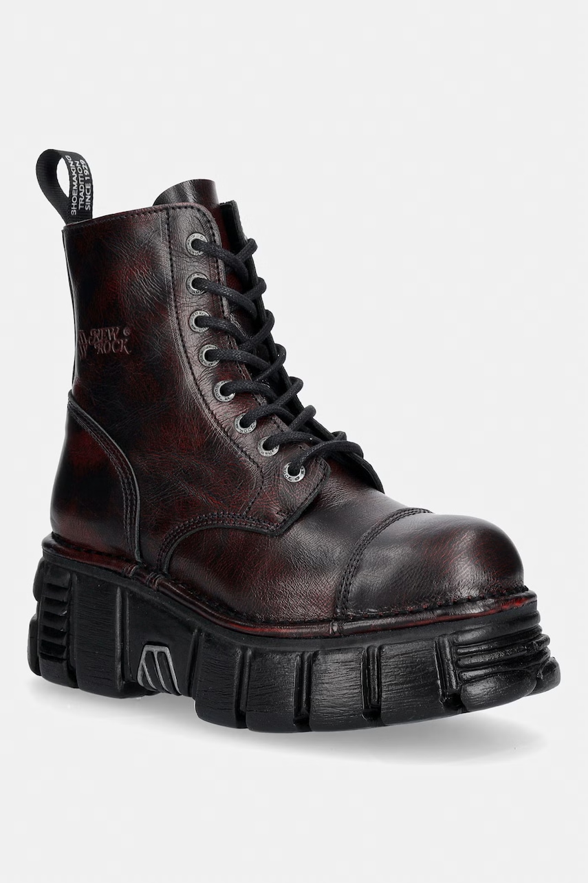 New Rock workery damskie skórzane PULIK OLD ROJO