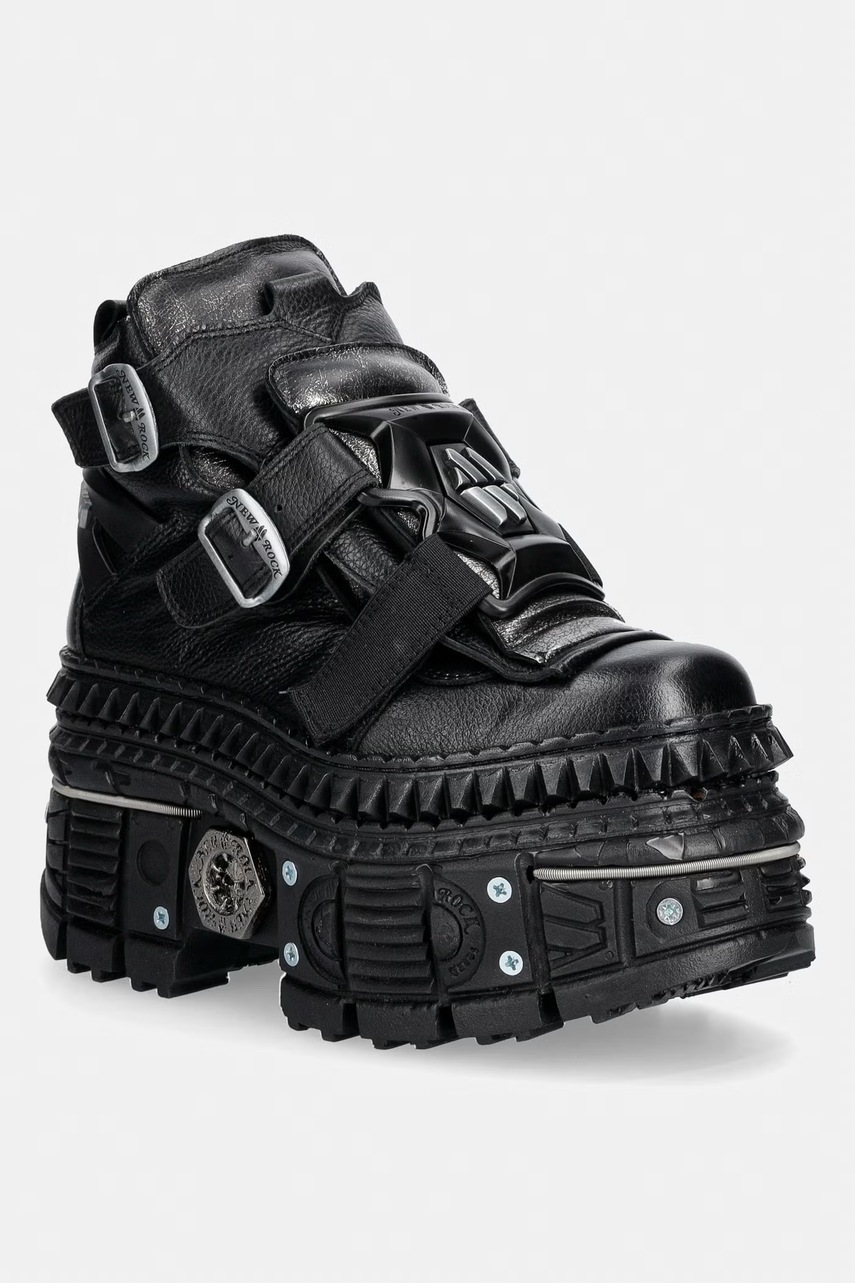 New Rock LUXOR NEGRO, BOX PLANE, TANK CASCO sneakers γυναικεία δερμάτινα