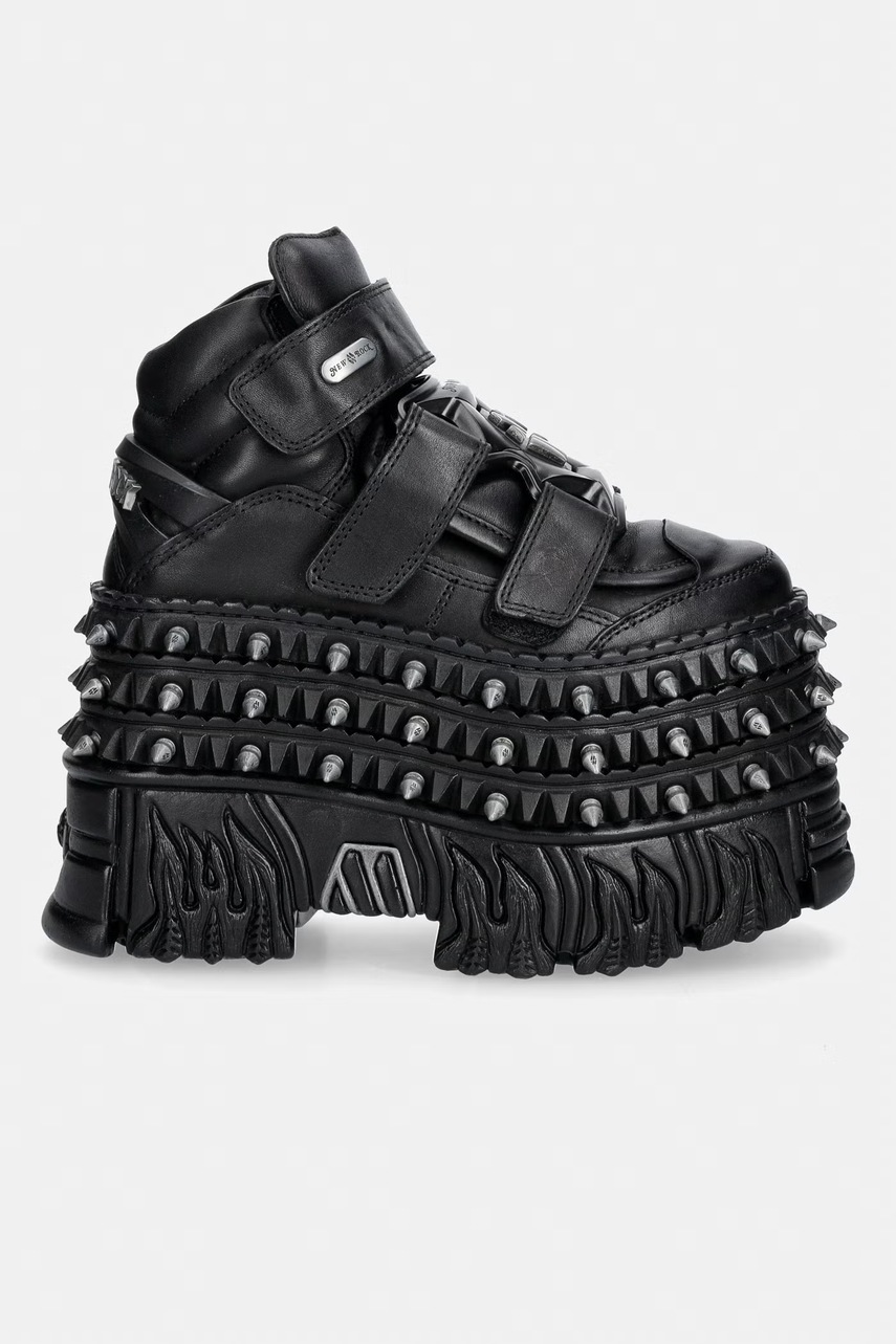 New Rock CRUST NEGRO NEGRO, FIRE CASCO sneakers γυναικεία δερμάτινα