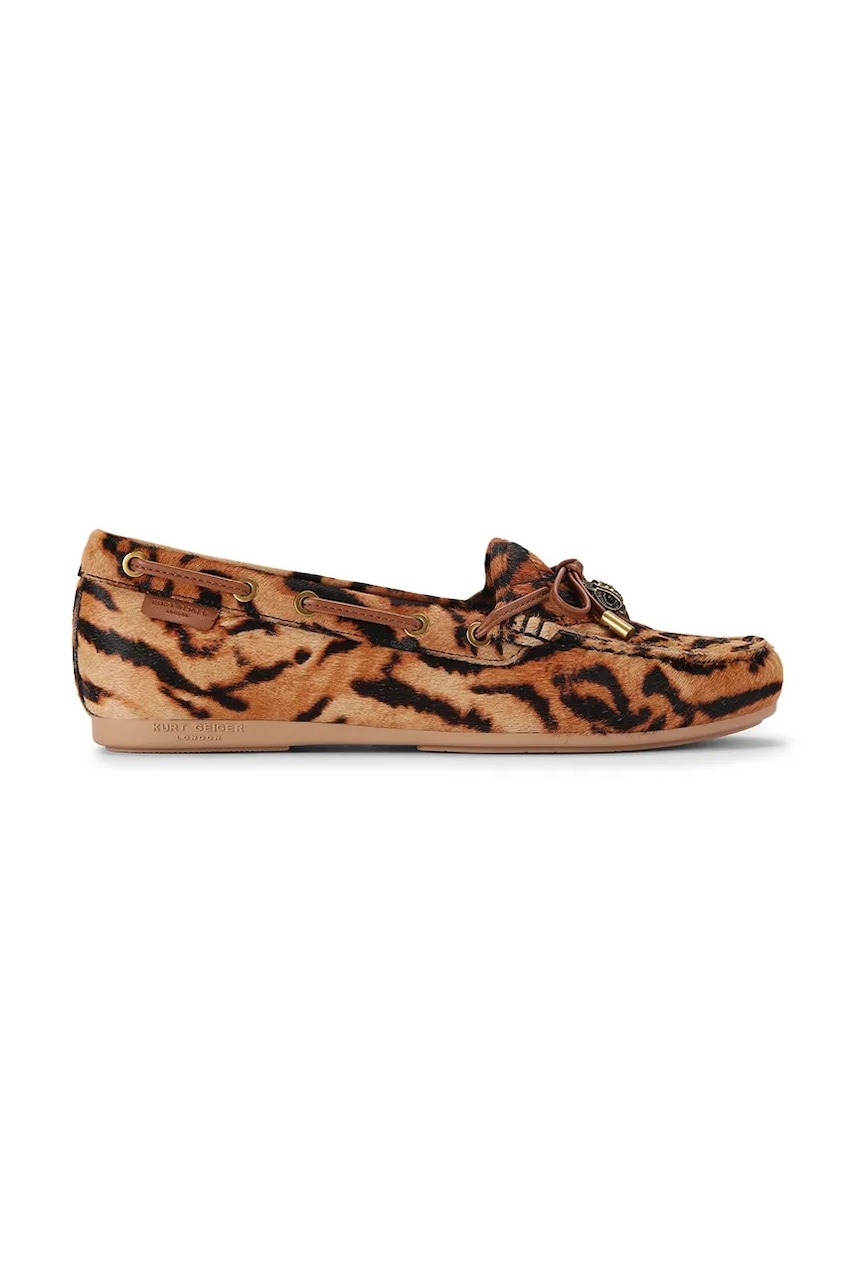Kurt Geiger London mokasyny damskie zamszowe Eagle Moccasin Camel