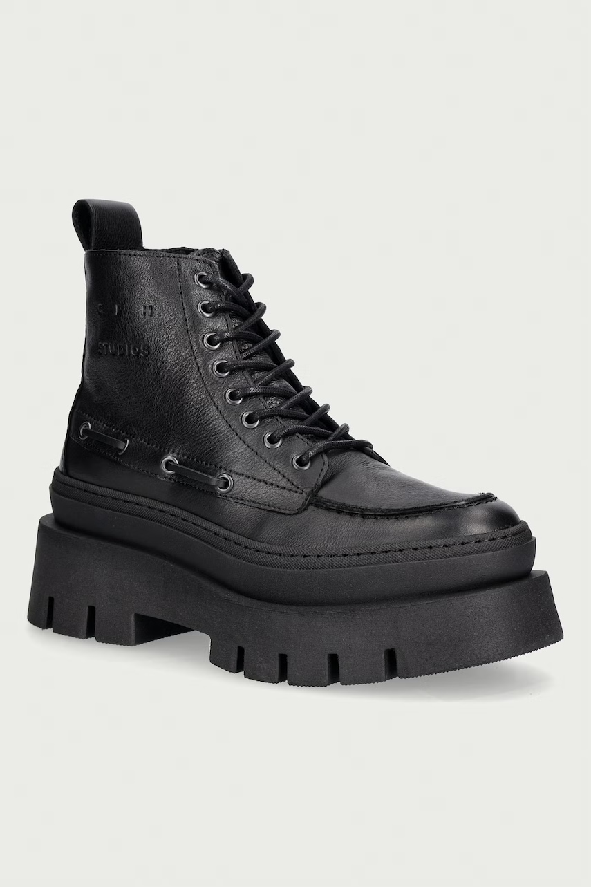 Copenhagen botine cu platformă pentru femei din piele