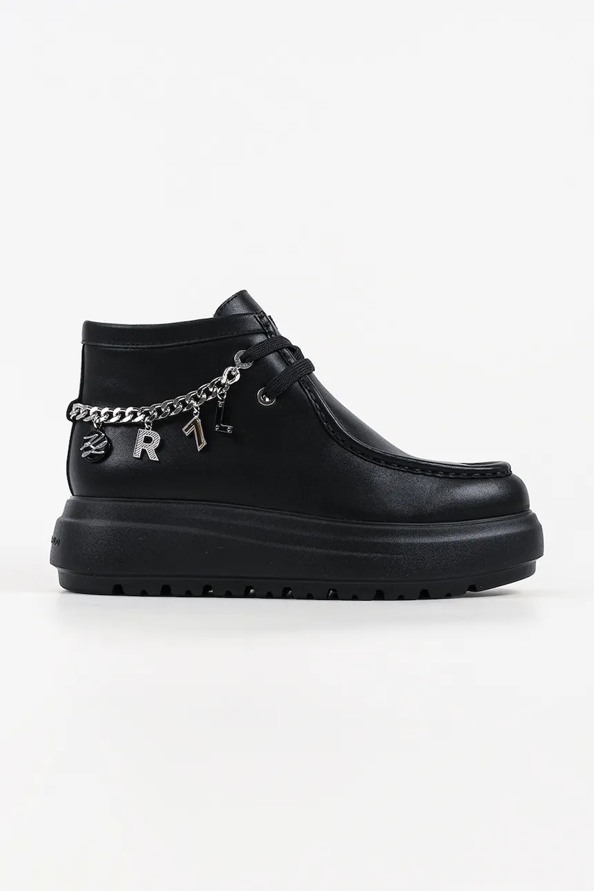 Karl Lagerfeld botine cu platformă pentru femei din piele Katya
