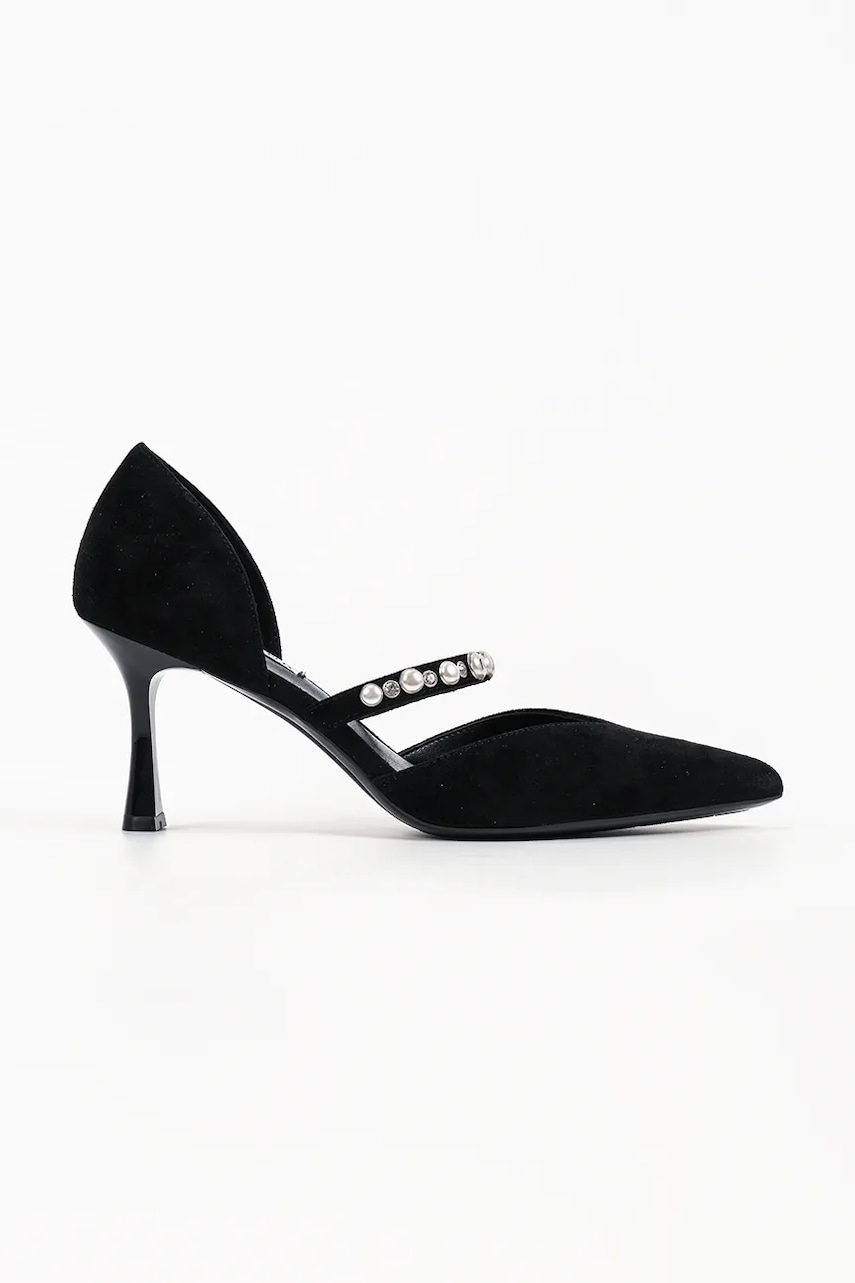 Karl Lagerfeld pantofi cu toc stiletto din piele Sienna