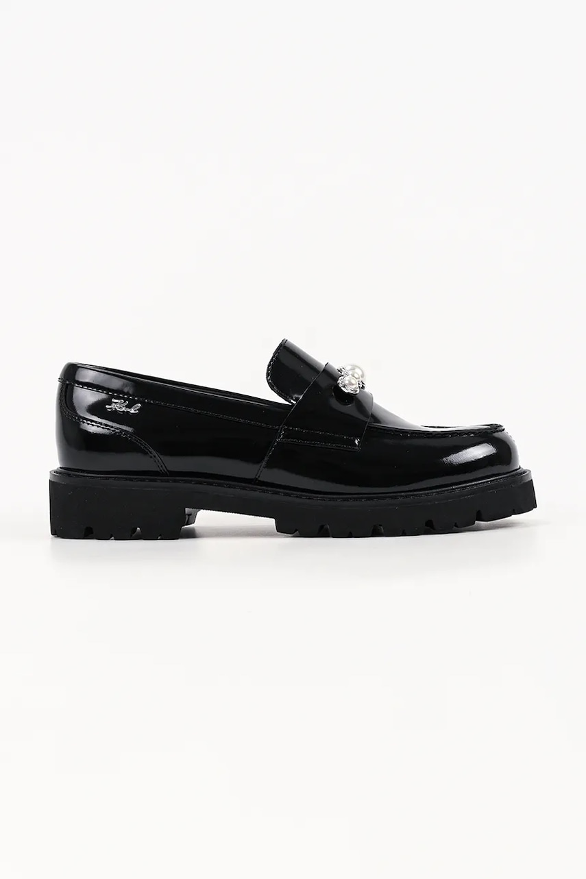 Karl Lagerfeld loafers slip-on pentru femei din piele Lowell