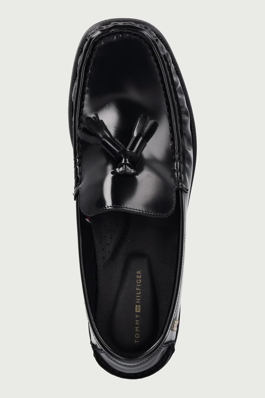 Tommy Hilfiger Tommy Hilfiger μοκασίνια Γυναικεία δερμάτινα SQUARE TOE TASSEL LOAFER - 4
