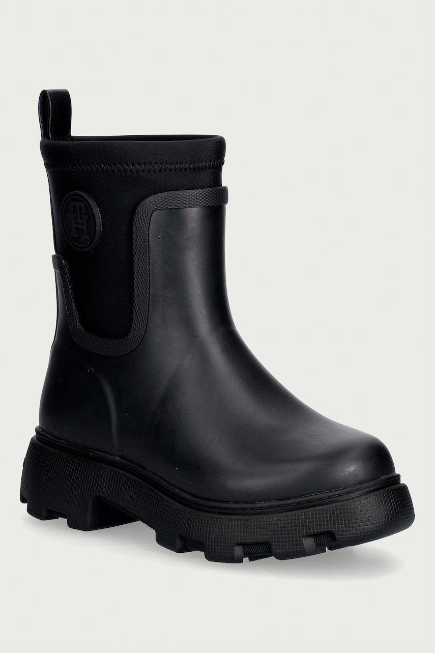 Tommy Hilfiger  gumáky dámske TH STAMP WARM ANKLE RAIN BOOT