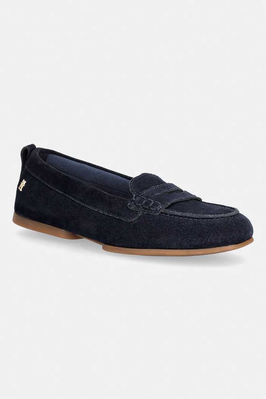 Tommy Hilfiger mocasini pentru femei, din piele întoarsă TH FLEX SUEDE LOAFER BALLERINA