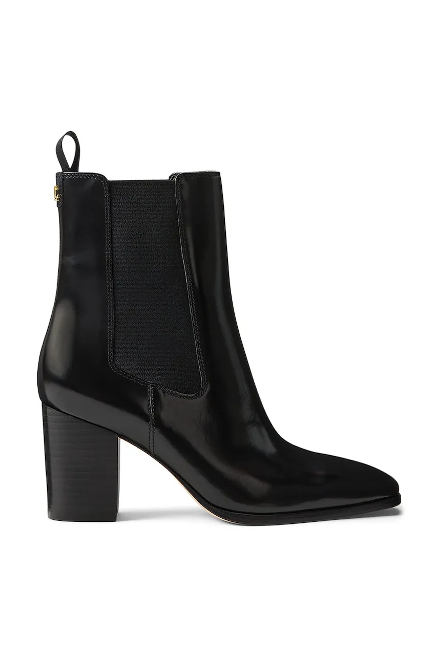 Lauren Ralph Lauren μπότες τσέλσι με μπλοκ καρφί γυναικείες δερμάτινες Rlyn Bte Hl