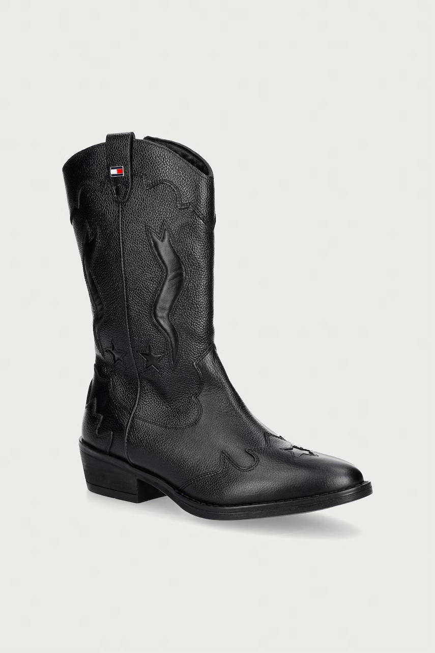 Tommy Hilfiger cizme cowboy pentru copii din piele