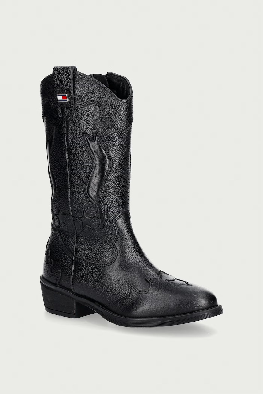 Tommy Hilfiger cizme cowboy pentru copii din piele