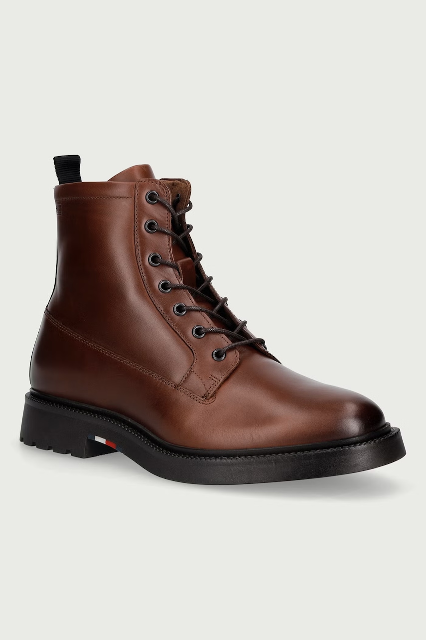 Tommy Hilfiger încălțăminte pentru bărbați din piele CORPORATE CASUAL LTH BOOT