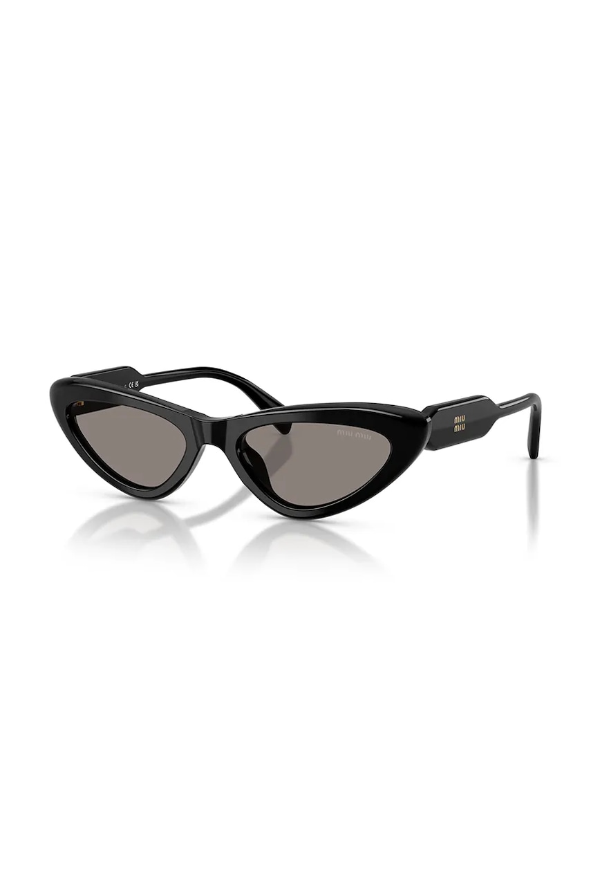 Miu Miu okulary przeciwsłoneczne kocie oczy damskie czarne 0MU.B11SU