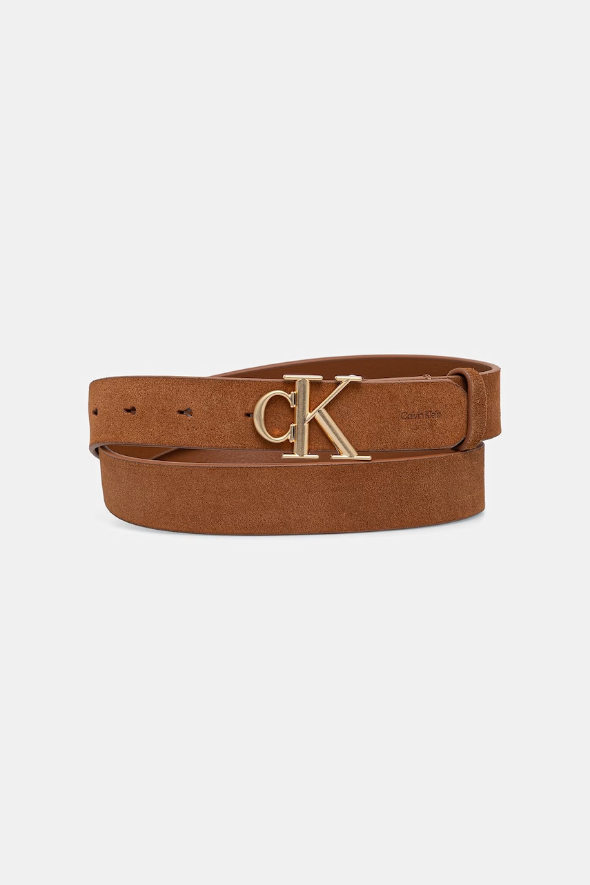 Calvin Klein pasek damski zamszowy