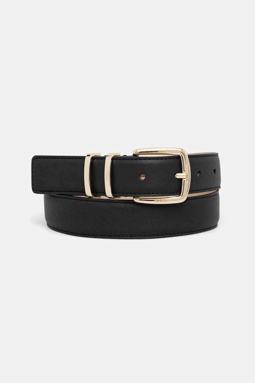 BOSS ζώνη γυναικεία δερμάτινη Plum-ML_Sz30