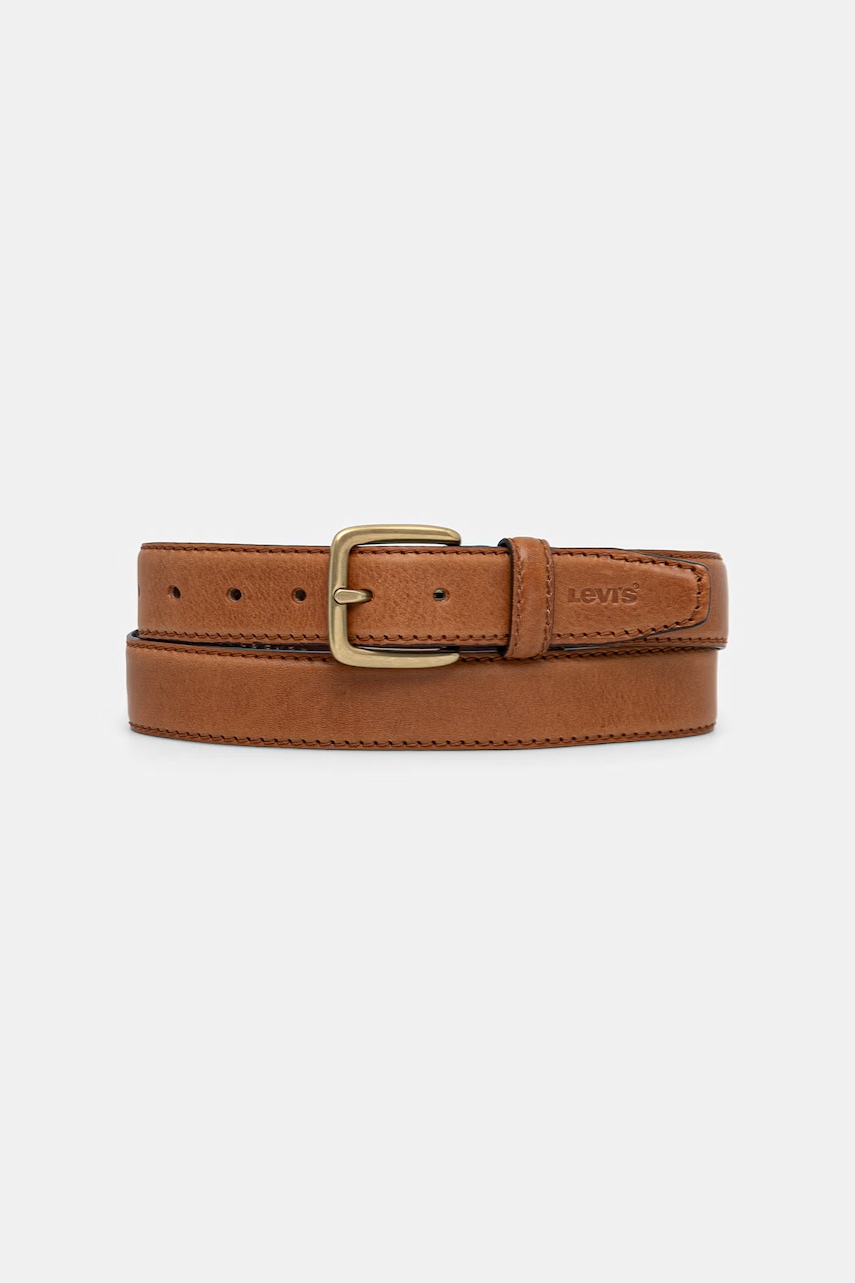 Levi's pasek męski skórzany FINN FEATHER EDGE