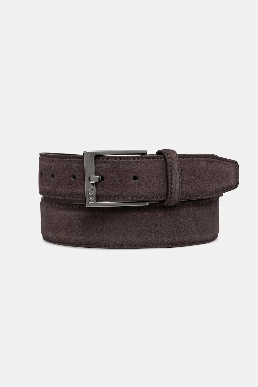 BOSS ζώνη ανδρική δερμάτινη Elloy-Sd-GmSt_Sz35