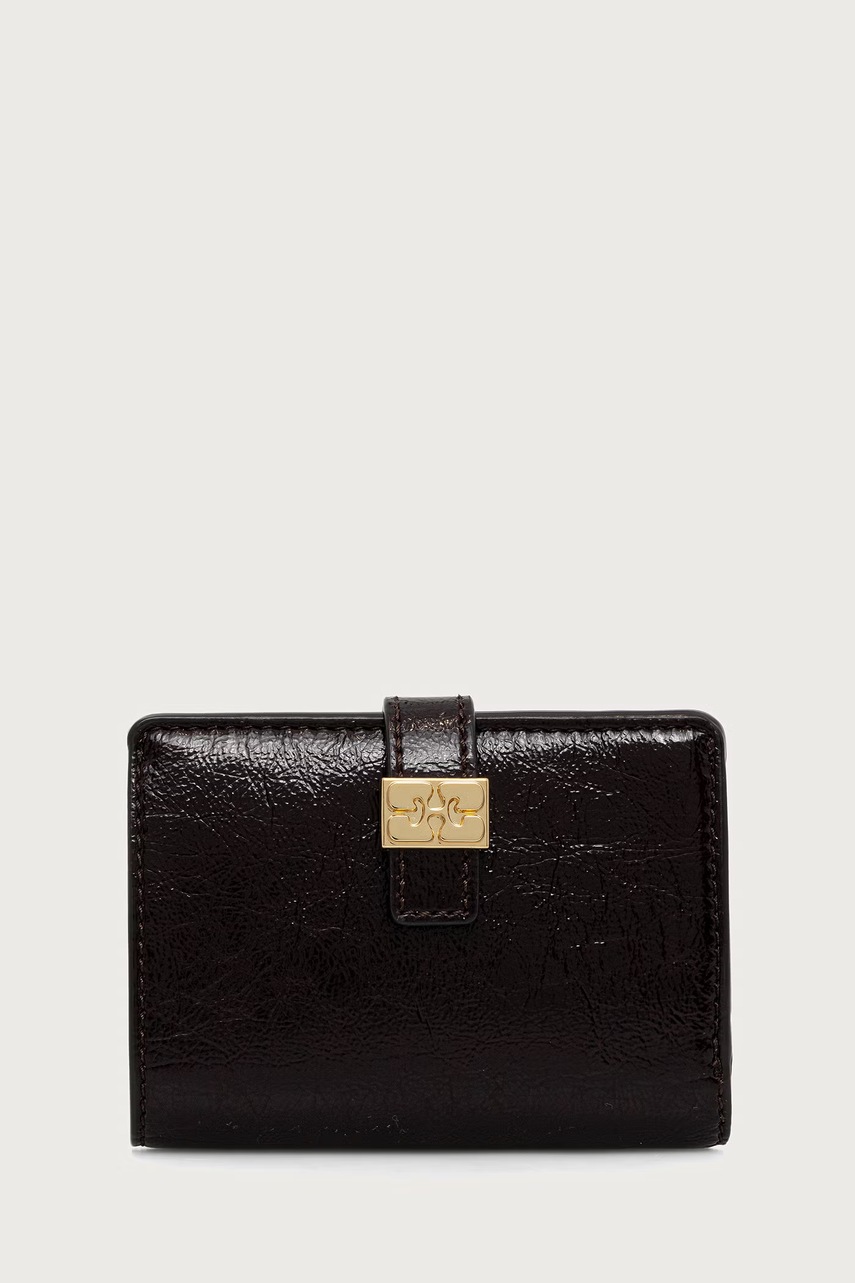 GANNI  Card Holder Deep Shine portofel cu imitație de piele pentru femei