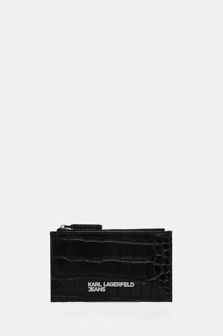Karl Lagerfeld Jeans etui na klucze damskie z imitacji skóry