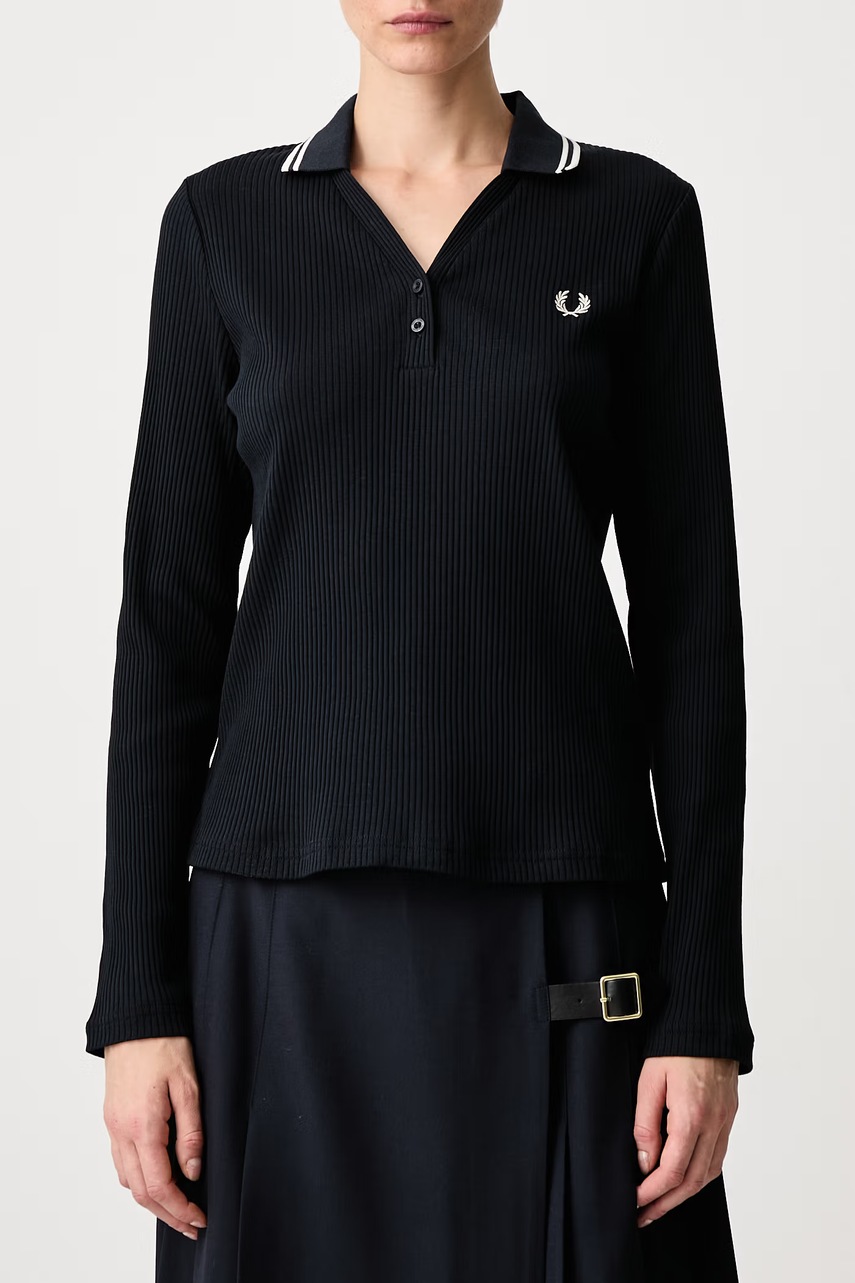 Fred Perry  longsleeve damski z bawełną (zdjęcie 5)