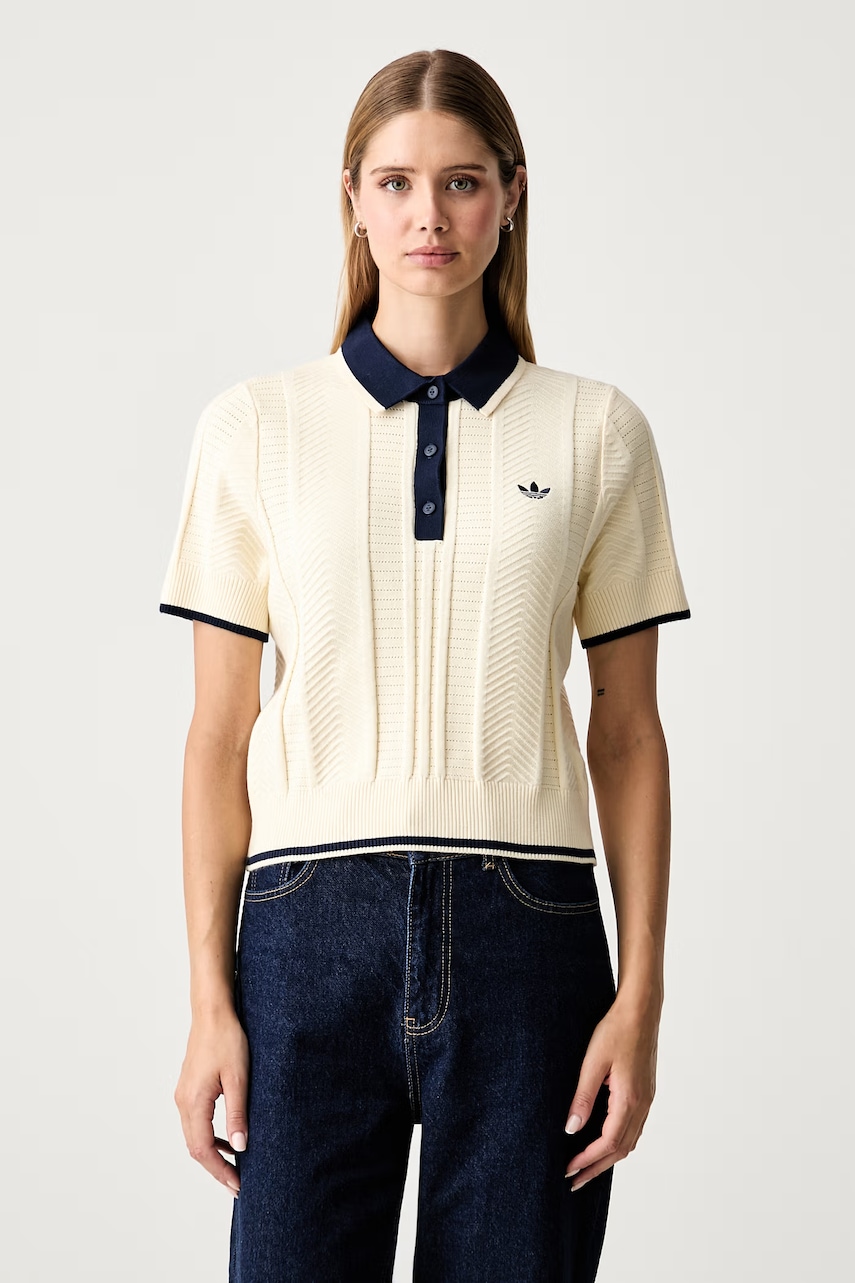 adidas Originals polo damskie z wiskozą Cable Knit Cali