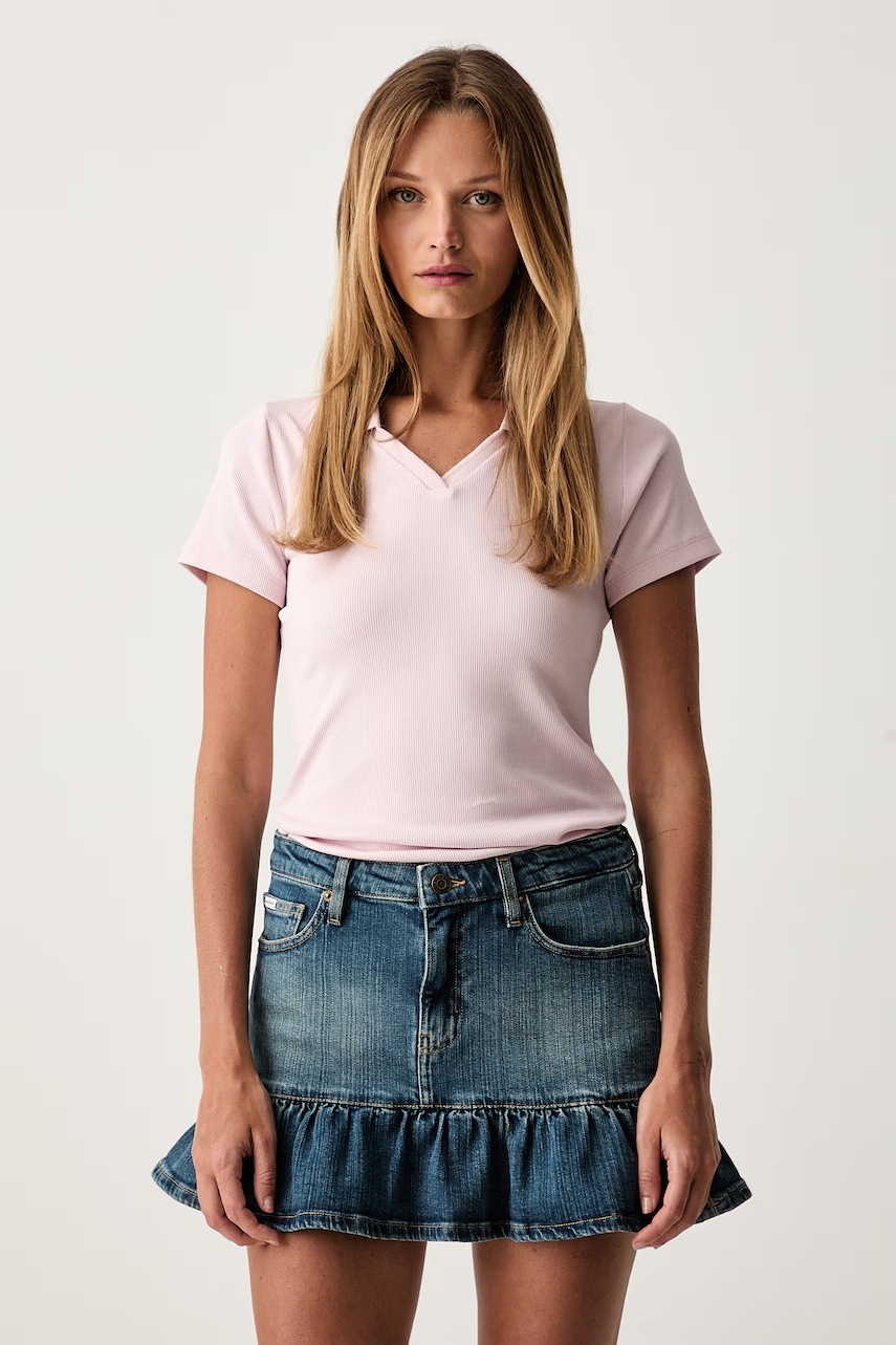Guess Jeans polo damskie bawełniane z elastanem