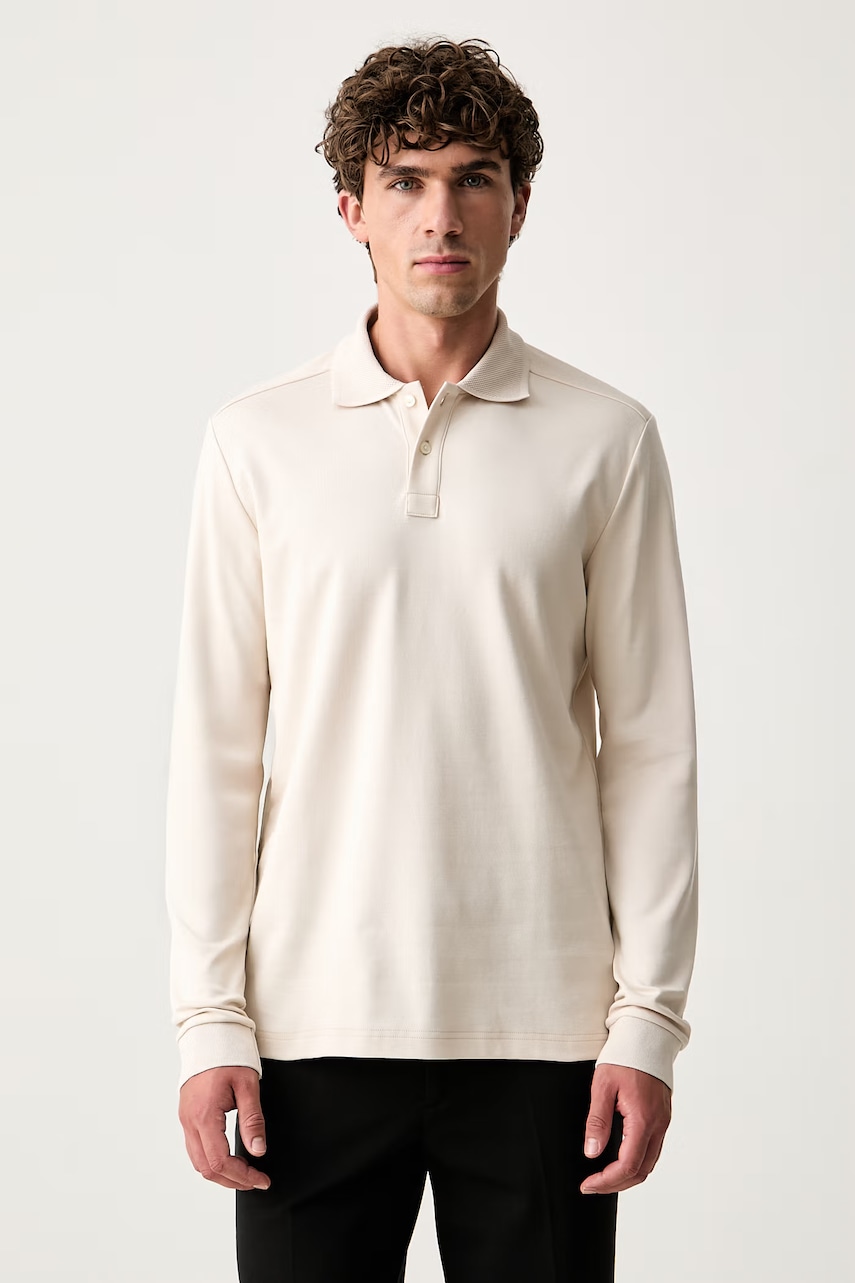 Eton longsleeve pentru bărbați din bumbac
