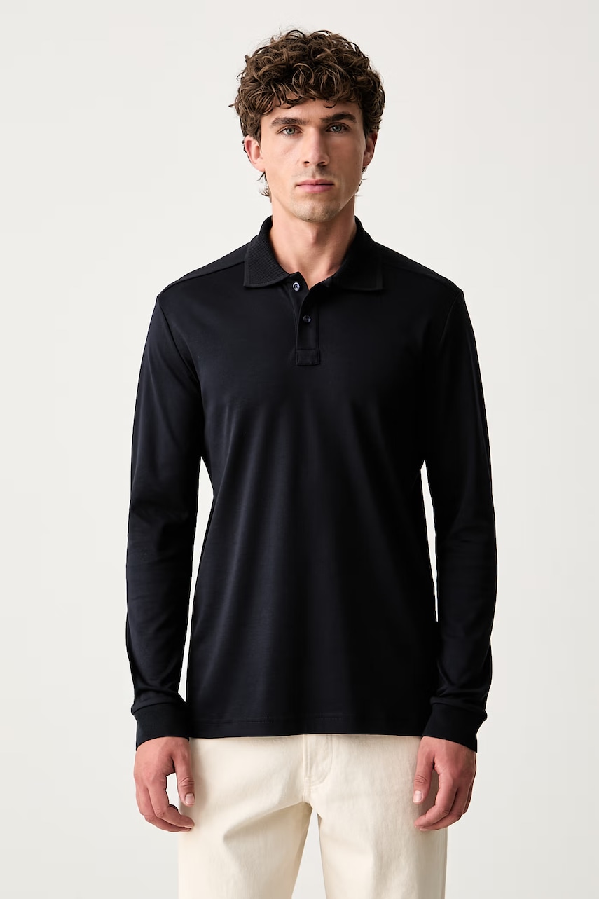 Eton longsleeve pentru bărbați din bumbac