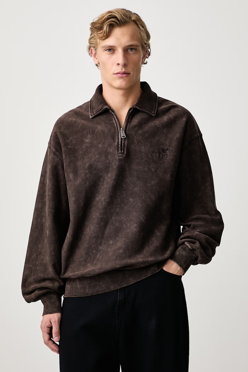 Carhartt WIP  Lambert Polo Sweat hanorac din bumbac pentru bărbați