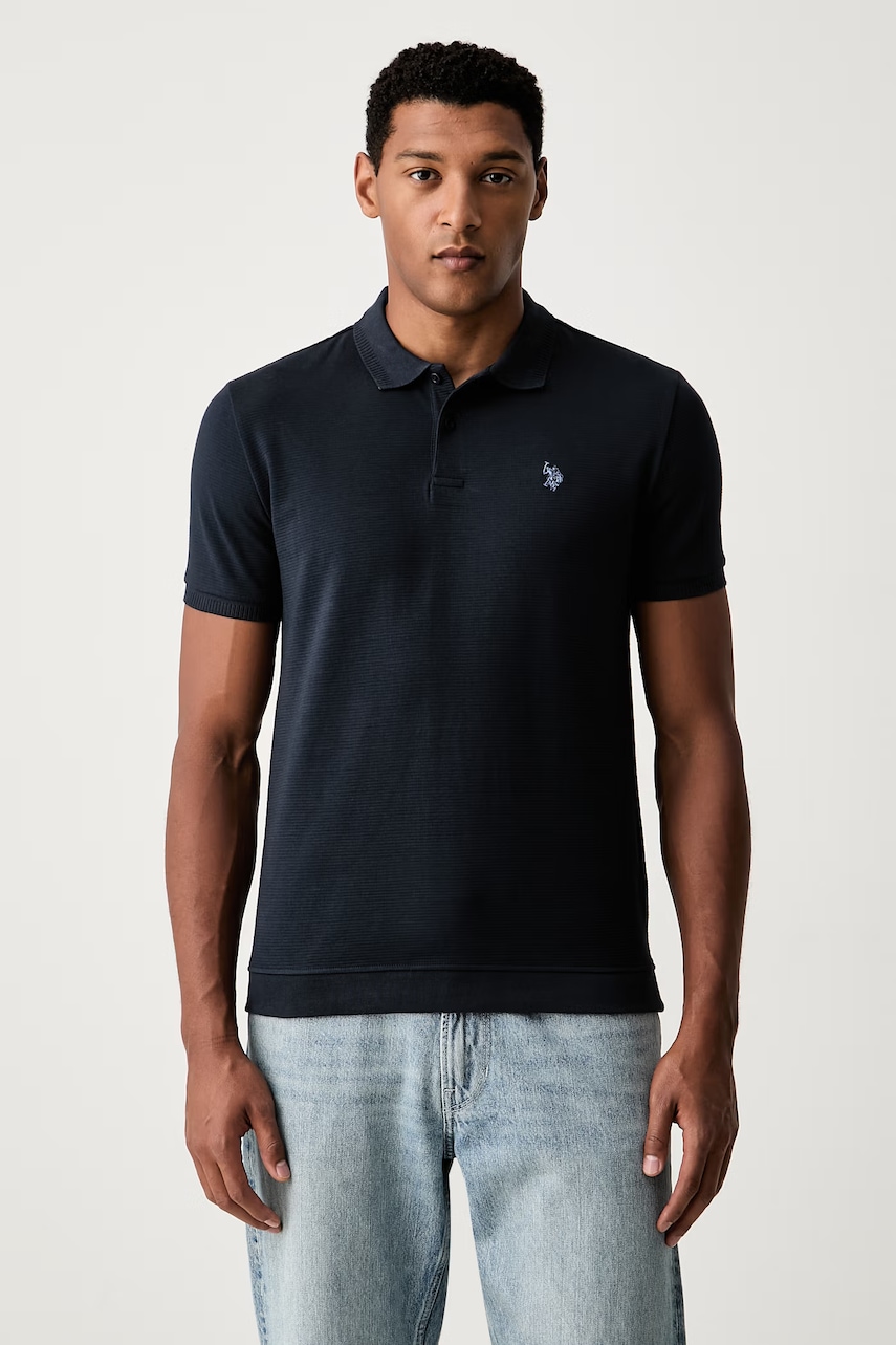 U.S. Polo Assn. polo majica za muškarce s pamukom RAISED HORIZONTAL OTTERMAN JERSEY